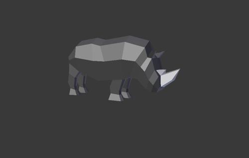 Low-poly rhinoceros