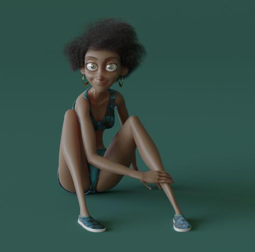 Veronica Latina Girl Character (not rigged yet)