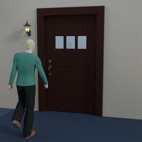 Door Handle Set v2, with Door and Lantern