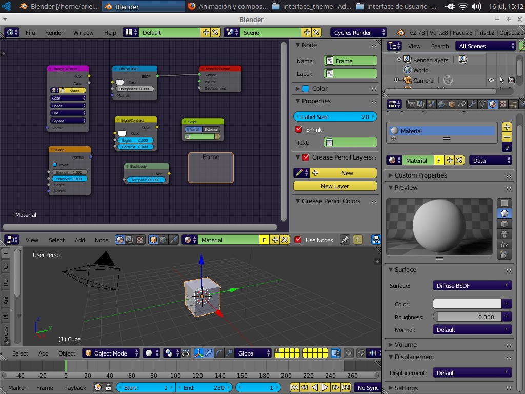 Ariel Unreal engine node theme for Blender3D