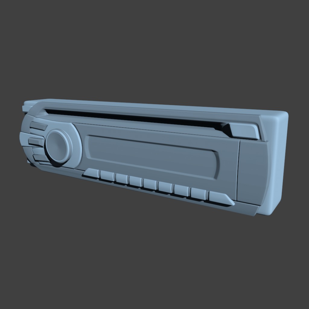 Single Din Car Stereo, Untextured