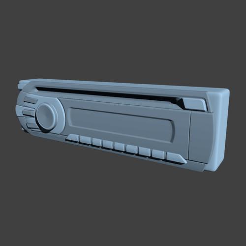 Single Din Car Stereo, Untextured