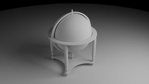 Wooden globe,Animated