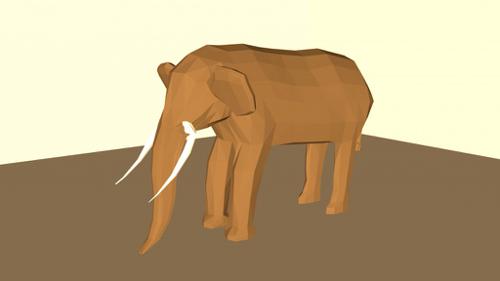 Elephant lowpoly