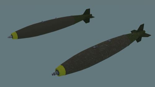 Mk-82 Unguided bomb (clean and grunge versions)