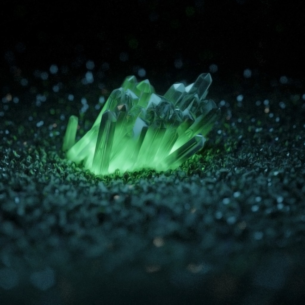 Glowing crystals