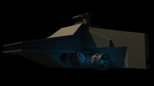 Star Wars Republic Acclamator Cruiser Lowpoly