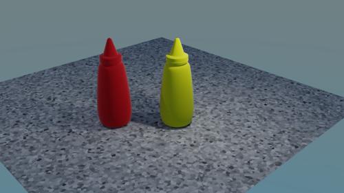 Plastic Condiment bottles