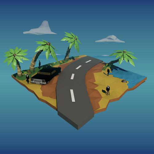Triad Holiday - Low Poly Tile
