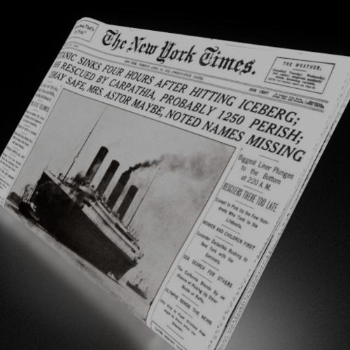 Folded Newspaper