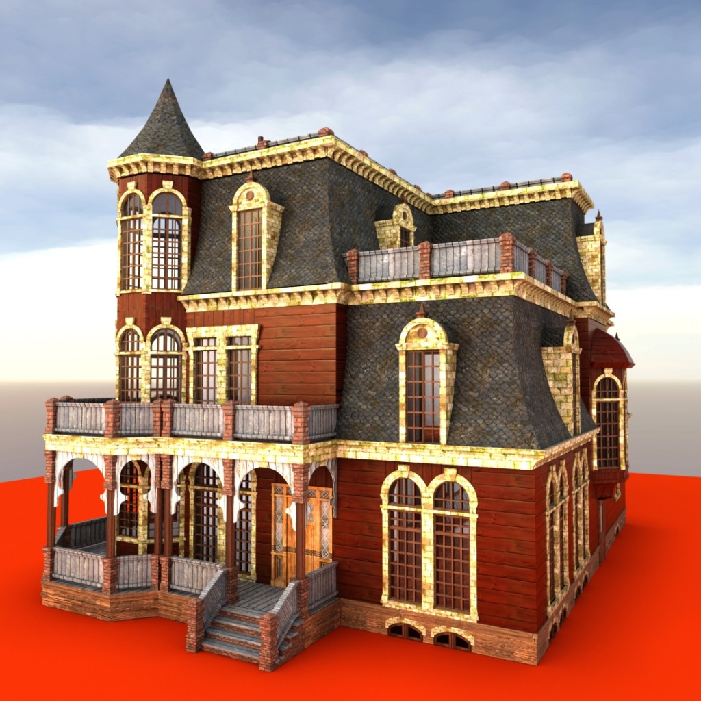Victorian house with rooms