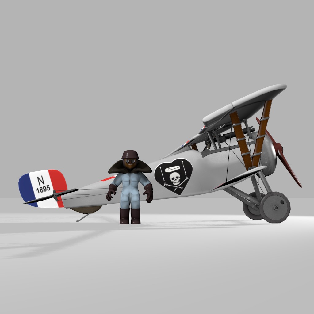 WW1 NIEUPORT 17 + pilot