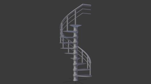Spiral Stairs Low Poly