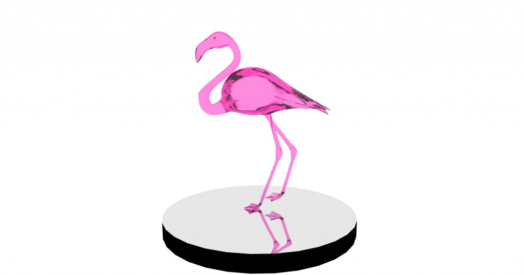 Glass Flamingo