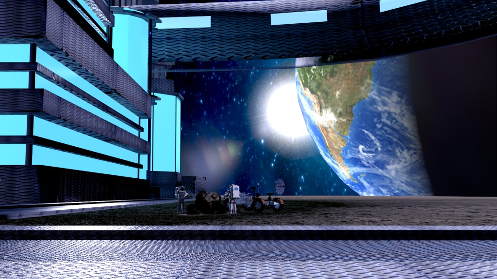 sci-fi escena en Blender internal