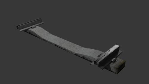 Subway Train Track - Tileable - Game Ready Asset