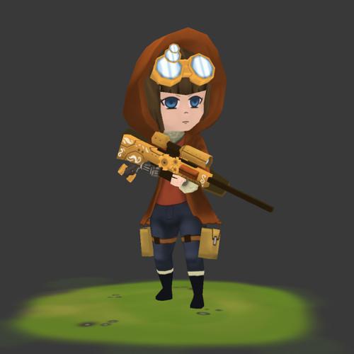 Low Poly Steampunk Character