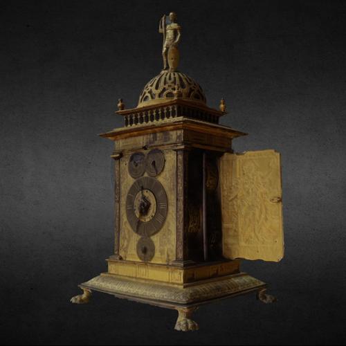 Table clock engraved with Allegories of the Liberal Arts