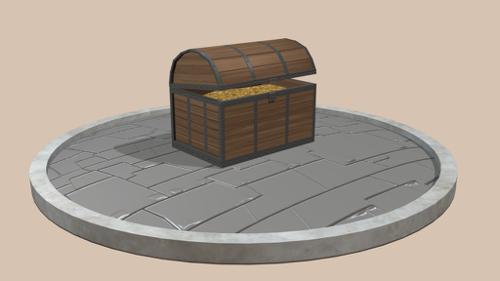 Wooden Chest LowPoly