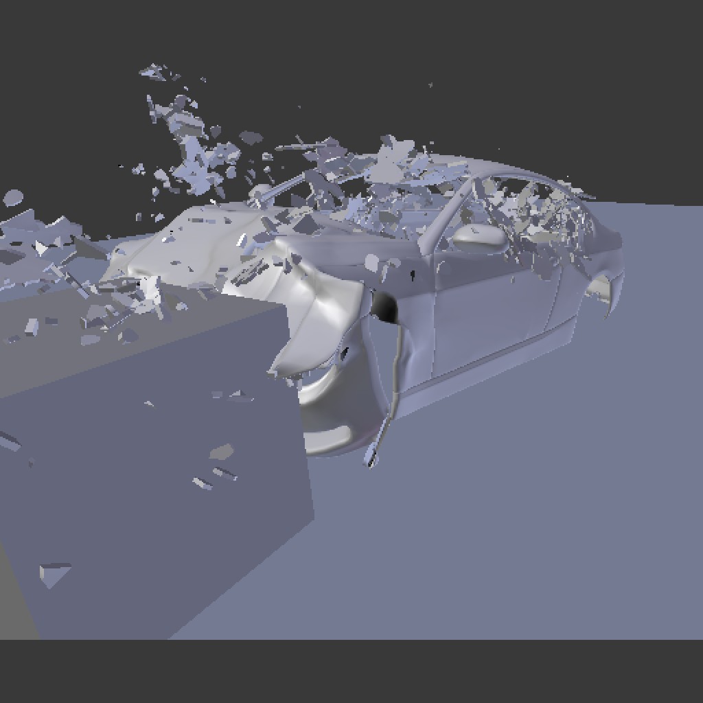 Fracture Modifier Bending Metal Car Demo File