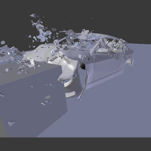 Fracture Modifier Bending Metal Car Demo File