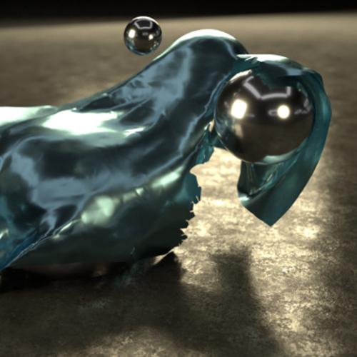 Fracture Modifier Fake Cloth Tearing with Spheres Demo