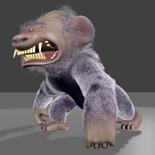 GRAY-FURRED MONKEYMAN