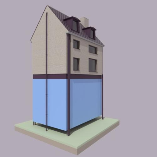 low poly house