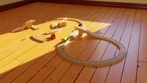 Train Toy Wood Set