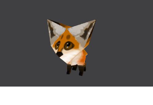 Anime Low Poly Fox