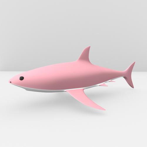 Shark model for cartoon or underwater project