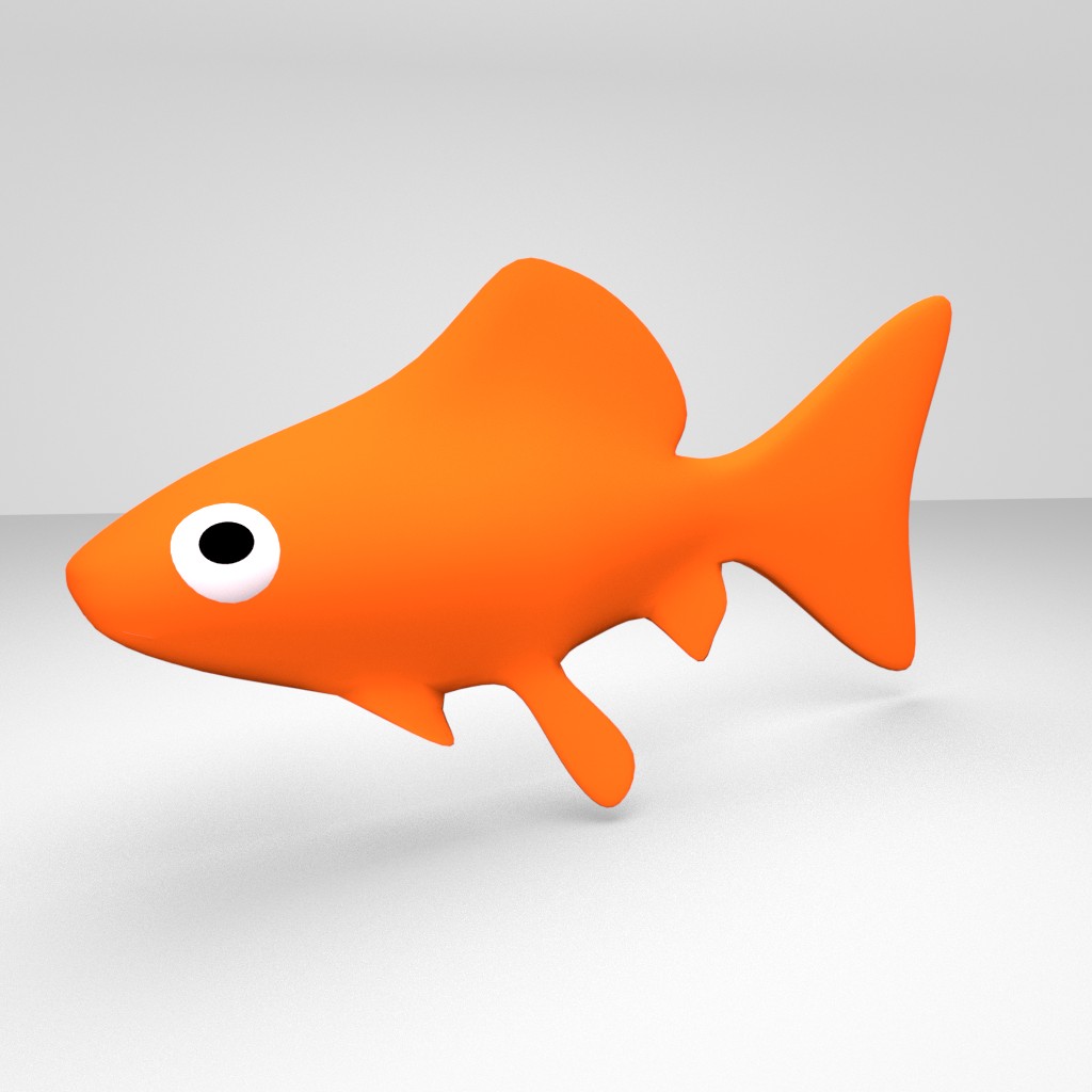 Fish model for cartoon or underwater