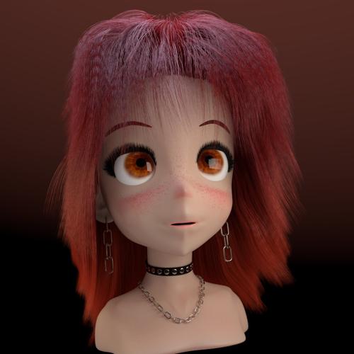 Anime Girl Head