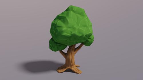 Lowpoly cartoon tree