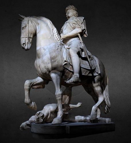The equestrian statue of Kings Christan V