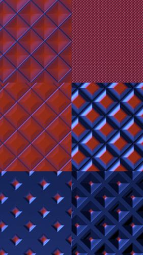 Procedural geometric shader: "Pointes de diamant 1"