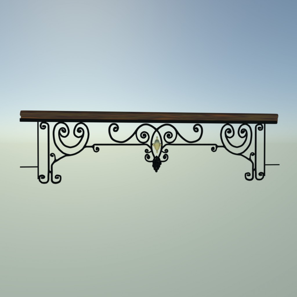French Balcony Railing 1. (art nouveau)
