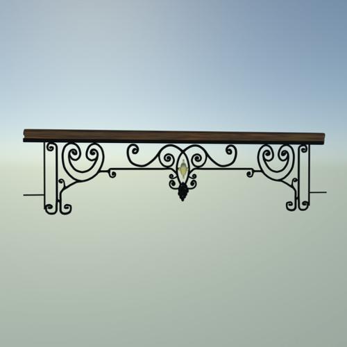 French Balcony Railing 1. (art nouveau)