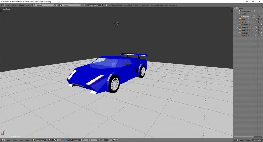 low poly race car game ready