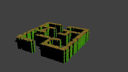 Maze Mapping asset game with Bamboo trees