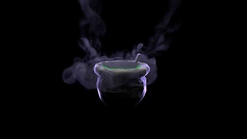 SMOKING LOWPOLY CAULDRON