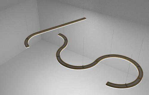 Suspended modular LED lamp