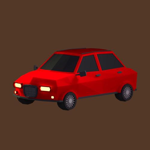 Low Poly Hatchback Car