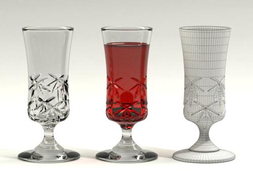 Cut Glass Sherrt Scooner
