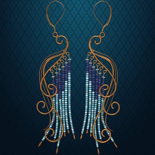 Peacock Earrings