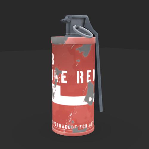 Low poly smoke grenade