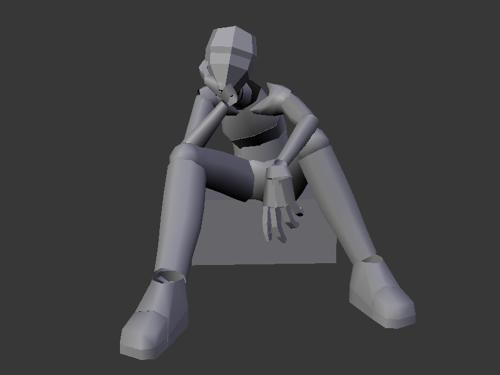 Animation sitting on box
