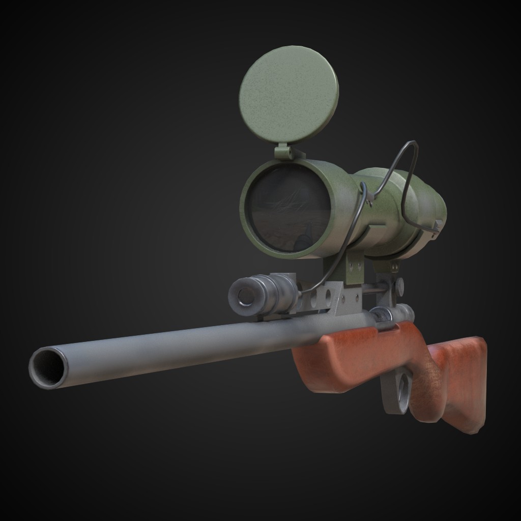 Low poly TF2 Sniper's Rifle