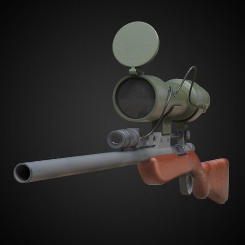 Low poly TF2 Sniper's Rifle