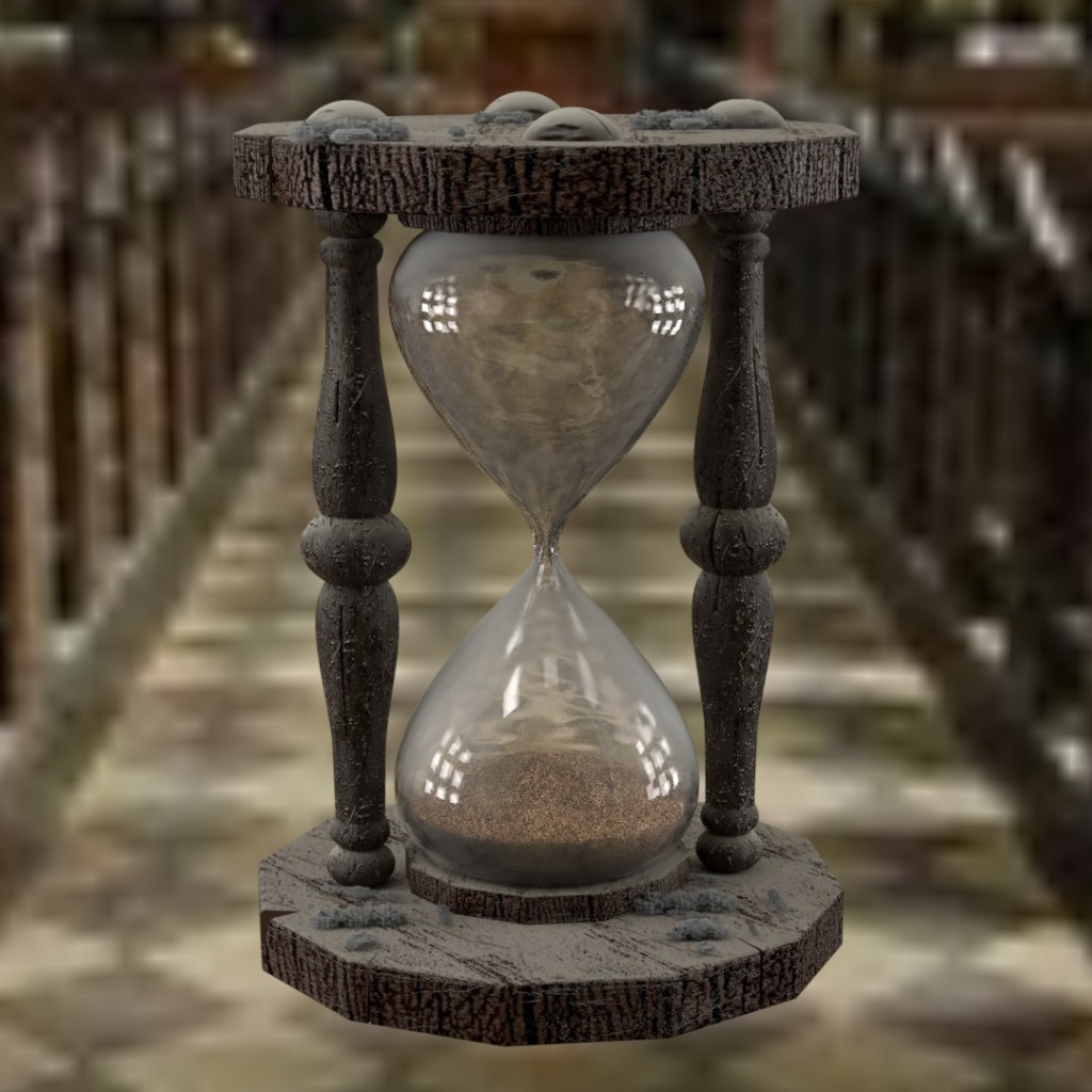 OLD DUSTY HOURGLASS